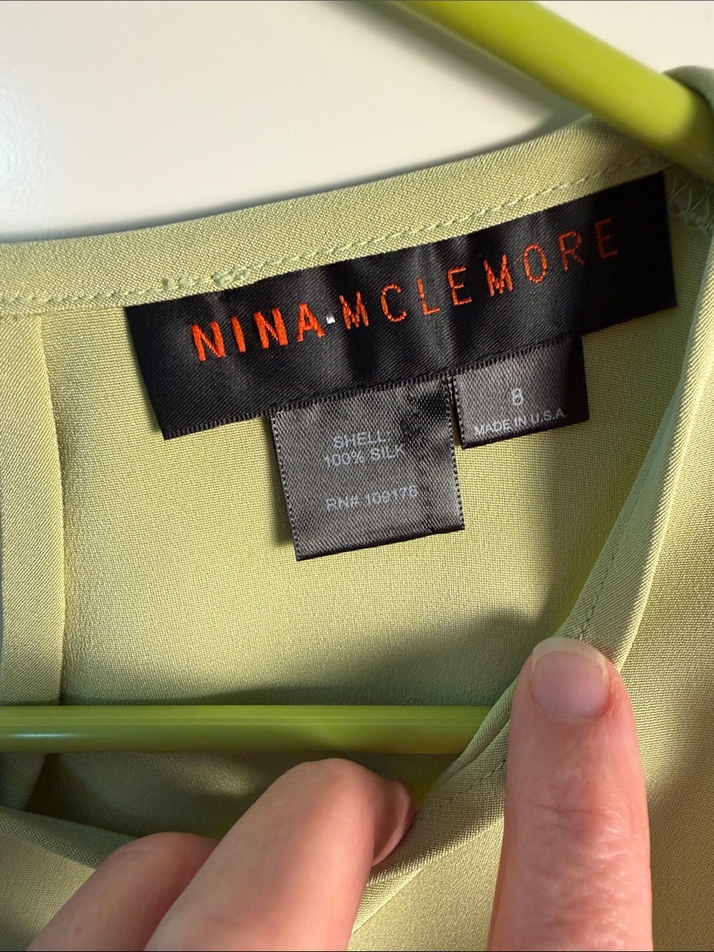Nina Mclemore Set- Lime Green Tweed Blazer and 100% Silk Matching Top - Picture 7 of 16